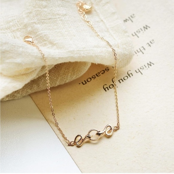 GOLD 14k Gold Plated Snake Chain Bracelet - Picture 2 of 6